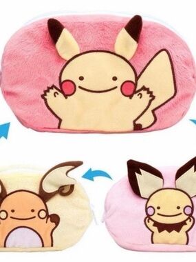 Pokemon Center Henshin! Metamon Ditto Pouch Reversible Bag